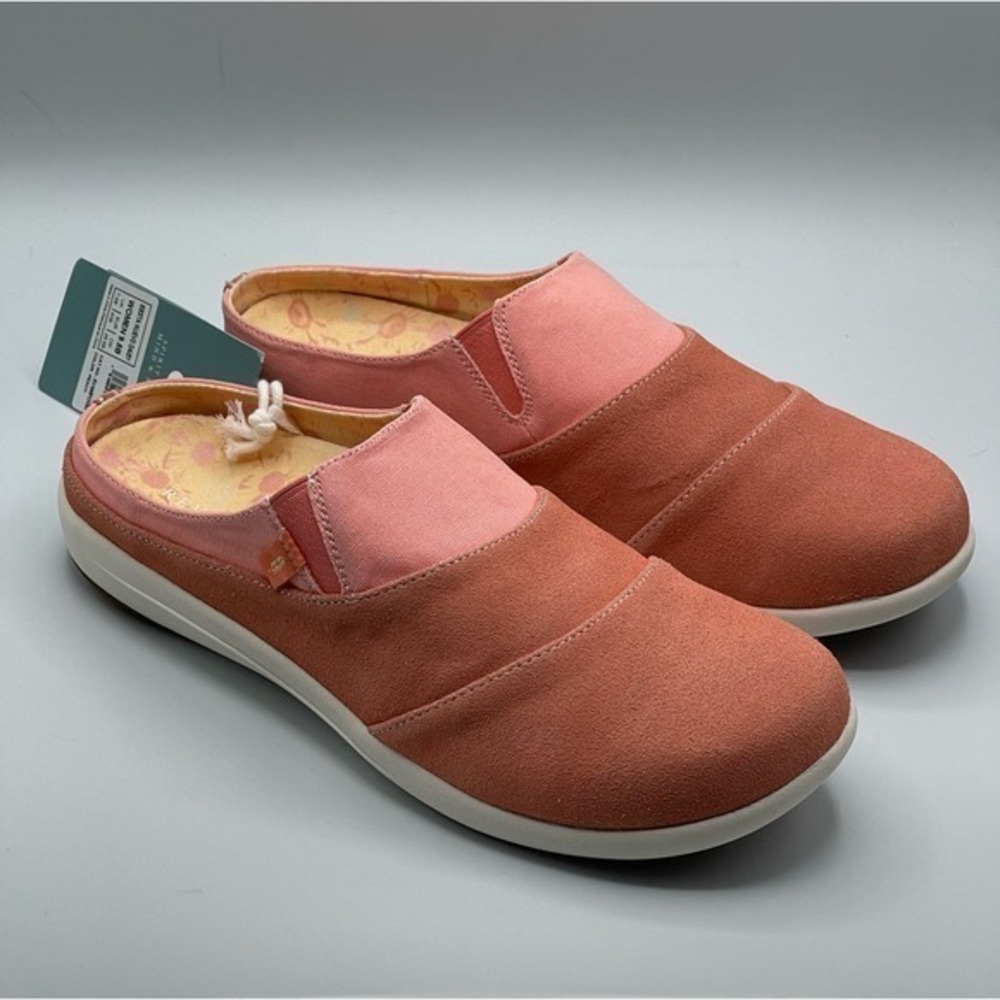 Revitalign‎  Peach Siesta Nuevo Daisy Suede Mule Women's Size  Size 9.5
